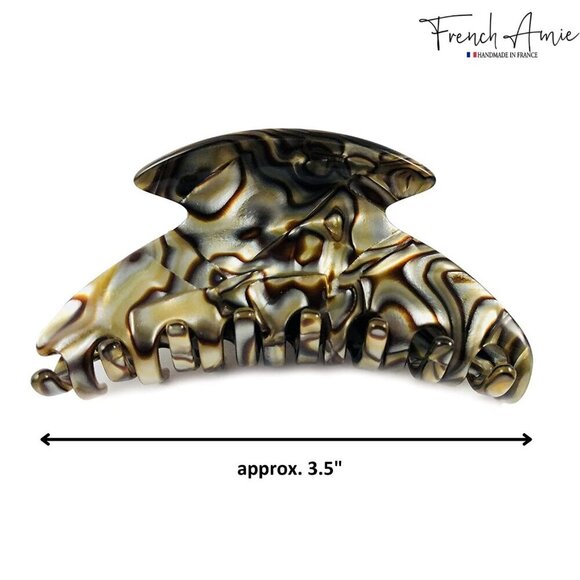 Handmade Celluloid Hair Claw Clip Grey Silver Durable Glitter for Thick Hair main image 8